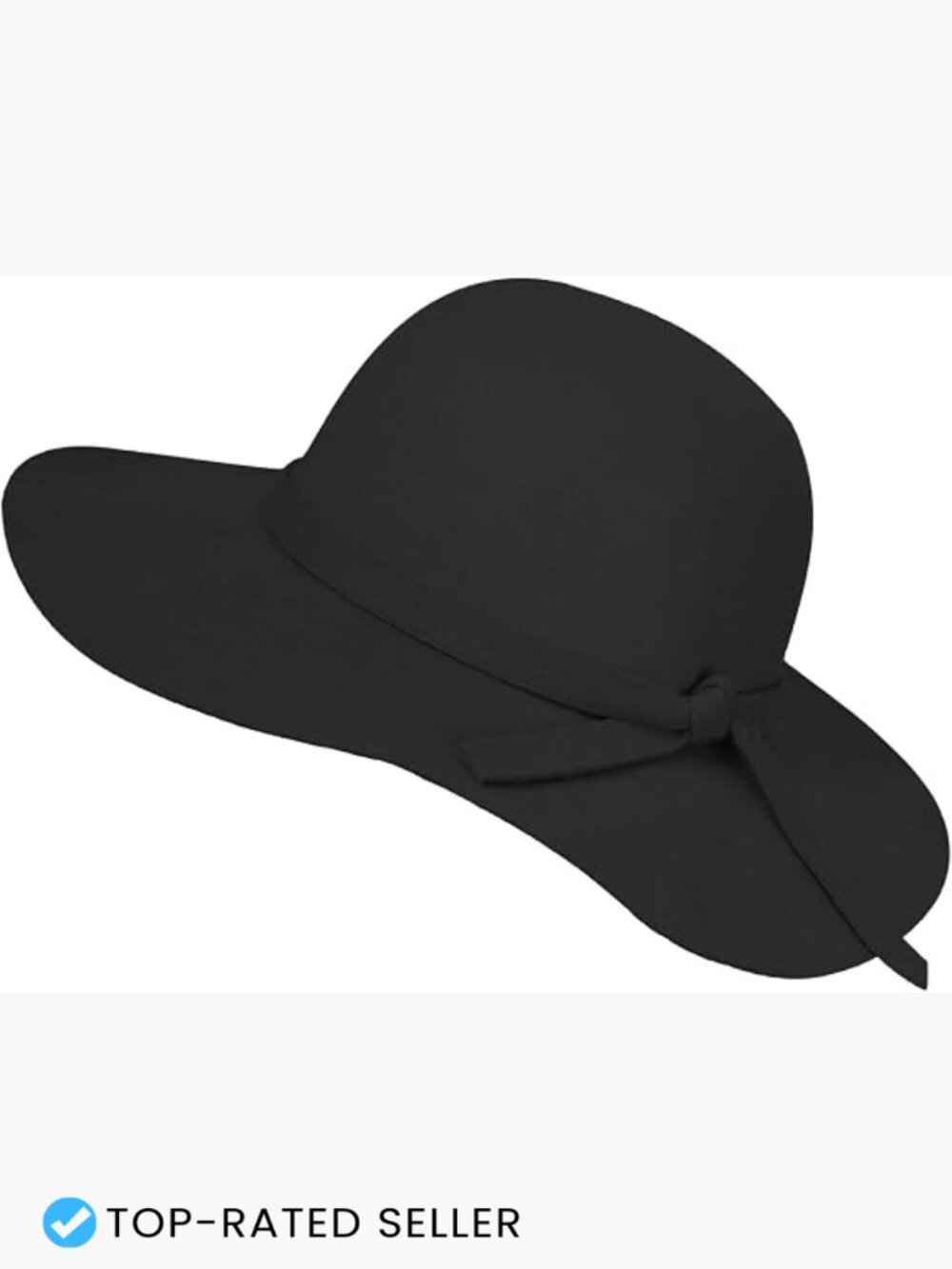 Kids Vintage Floppy Fedora Hat Wide Brim Bowknot Felt Bowler Cap Adjustable